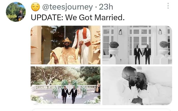 Drama As Nigerian Man And Male Lover Get Married In France