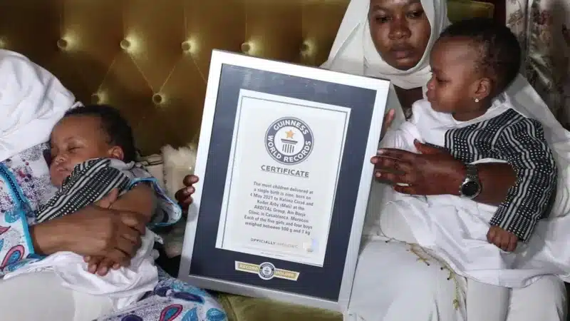 Jubilation as Woman breaks Guinness World Records, gives birth to Nine at once