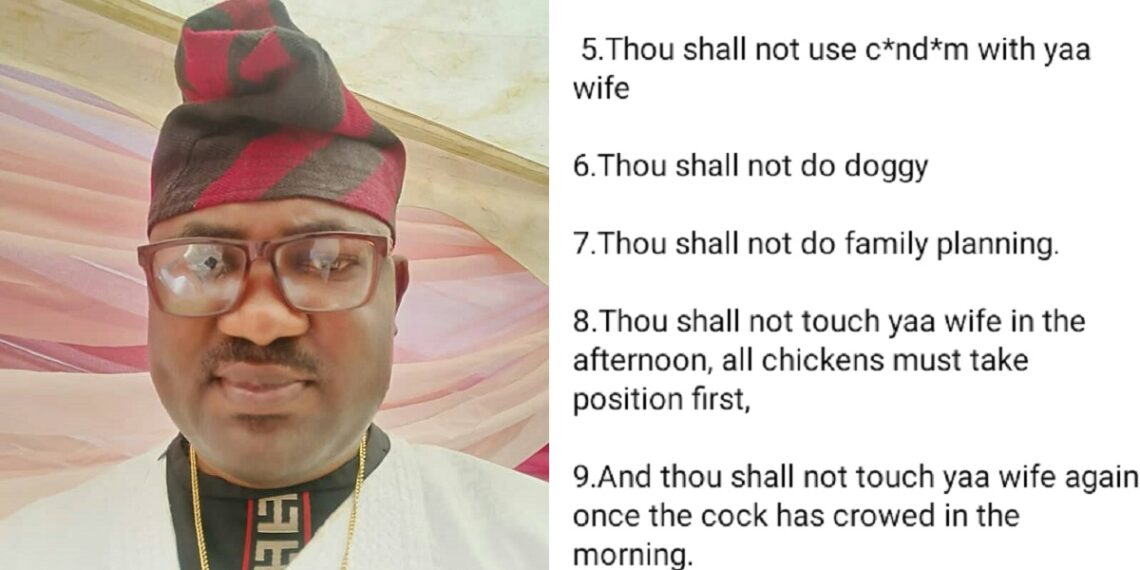 “Thou Shall Not Do Family Planning Or Use Condom” – Abuja-based Expert Lists 10 Commandments For Men