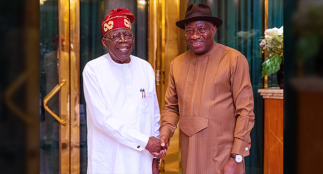 Why Jonathan visited Tinubu in Aso Rock; Details here