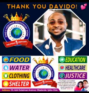 Davido Charity Foundation disburses N237m Birthday Donations to 424 orphanages