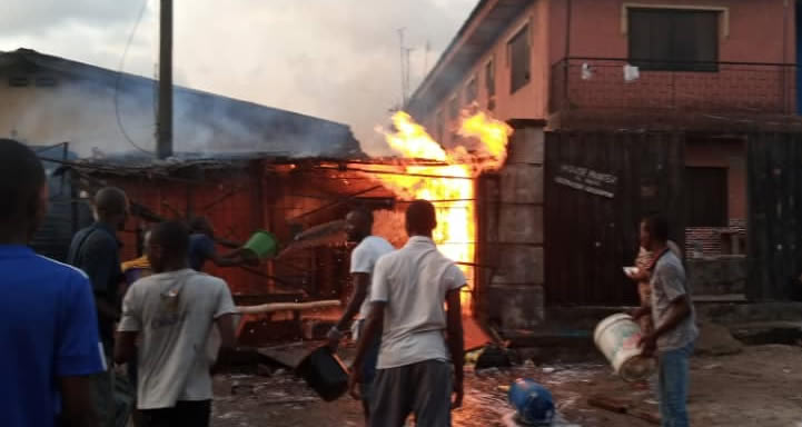 JUST IN: Gas explosion razes building in Lagos