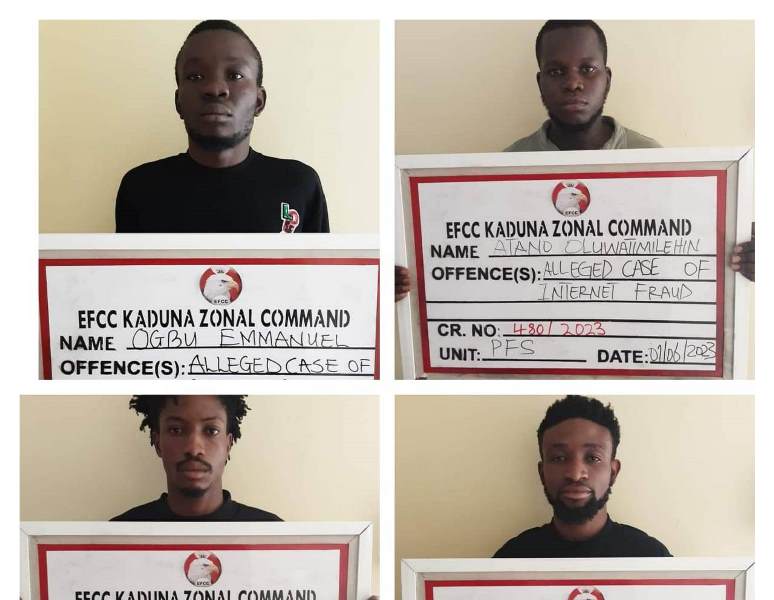 Four Yahoo Boys reportedly bag two-year jail terms in Kaduna