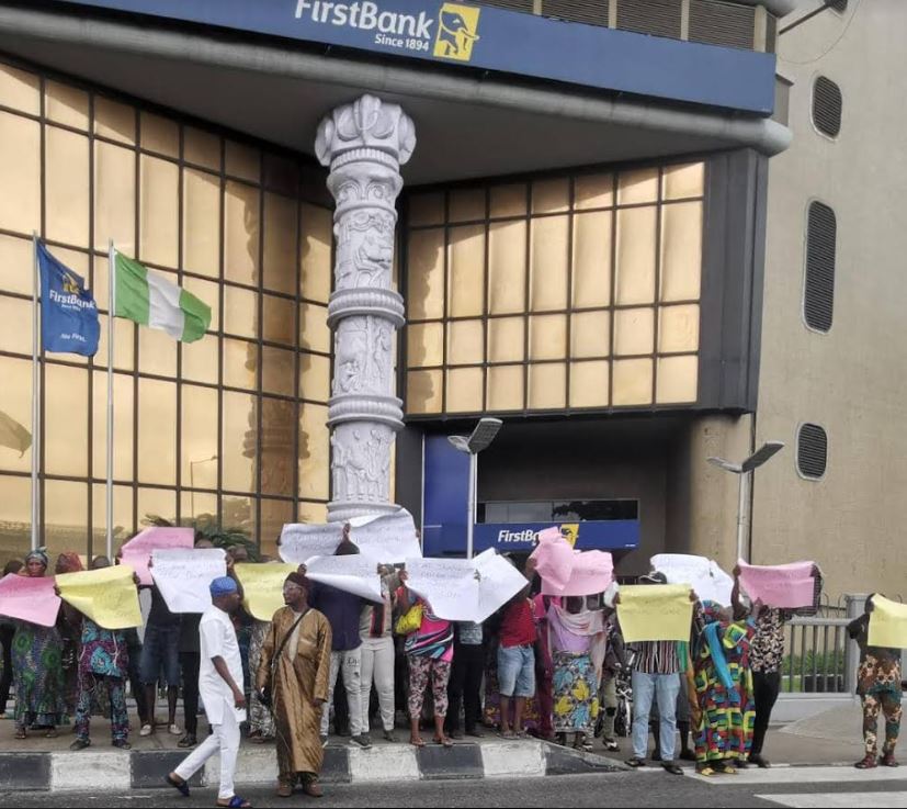 BREAKING: Shareholders protest at First Bank HQ over AGM