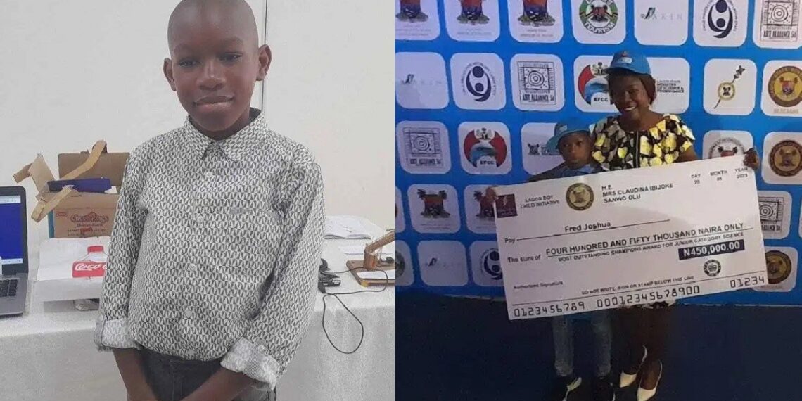 11-year-old Lagos boy, Joshua Fred, wins government award for coding a calculator