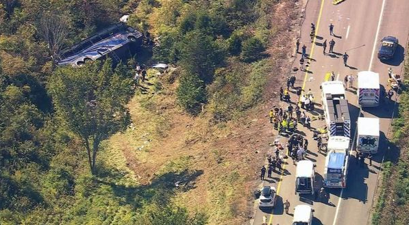 1 dead, scores injured as Bus transporting students crashes on the way to band camp