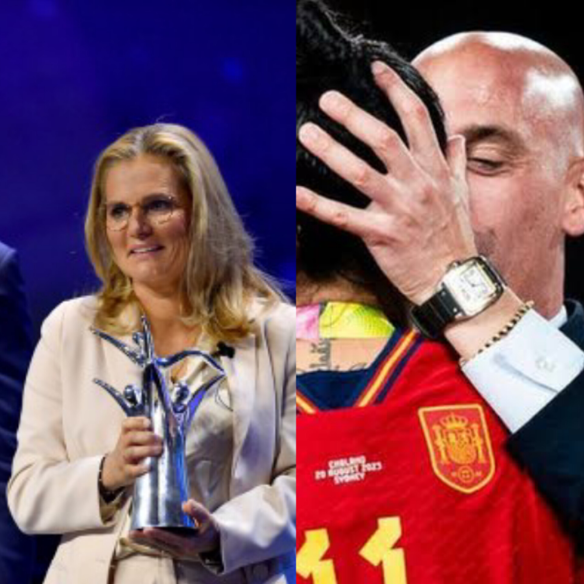 Kiss gate: Sarina Wiegman chides Spanish FA and Luis Rubiales after receiving UEFA Women award