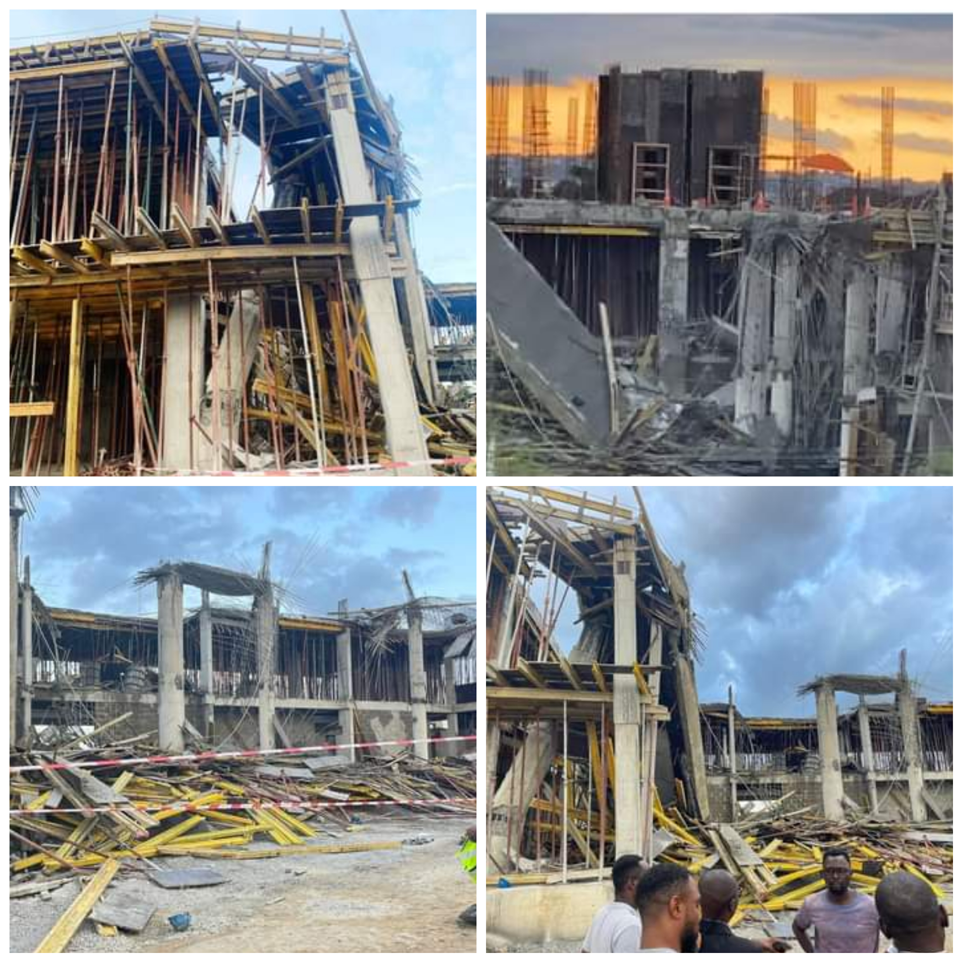 JUST IN: 8 injured as multiple storey building under construction collapses in Delta