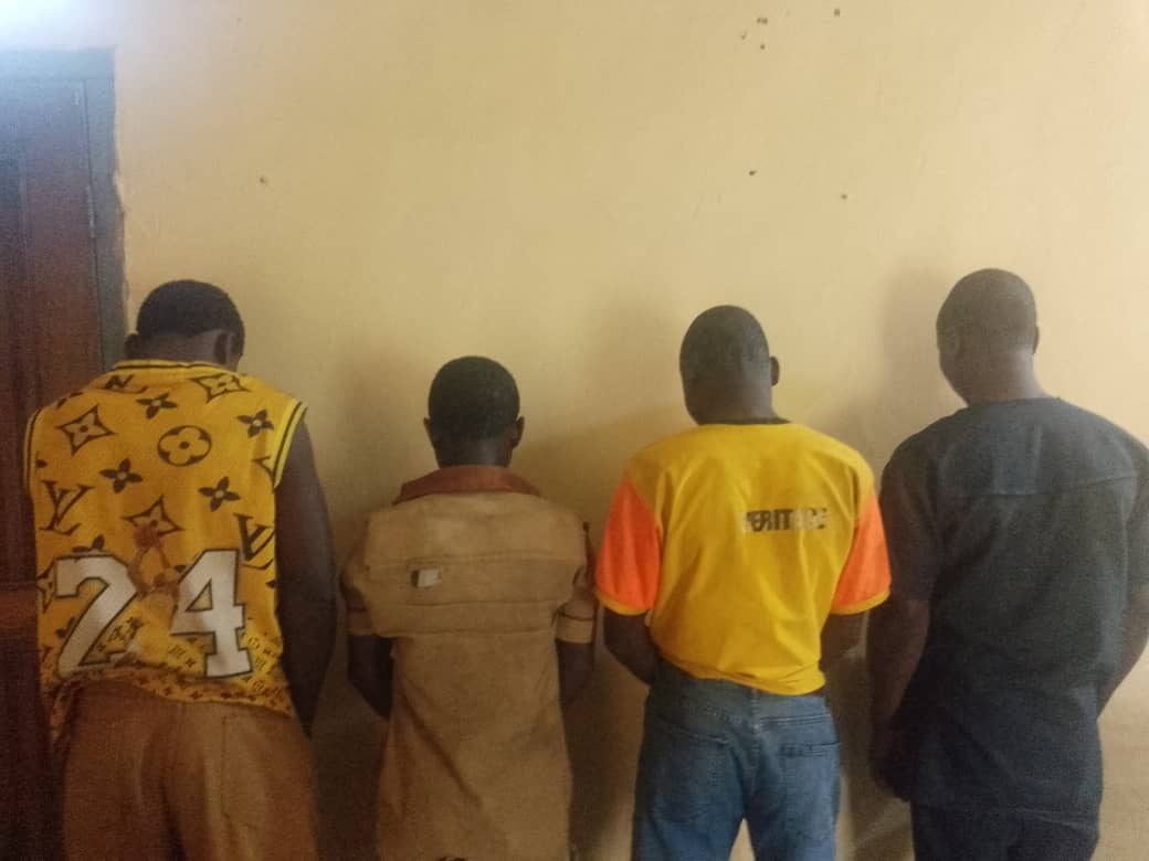 Four arrested for Stealing, Burgling, Vandalizing in Osun