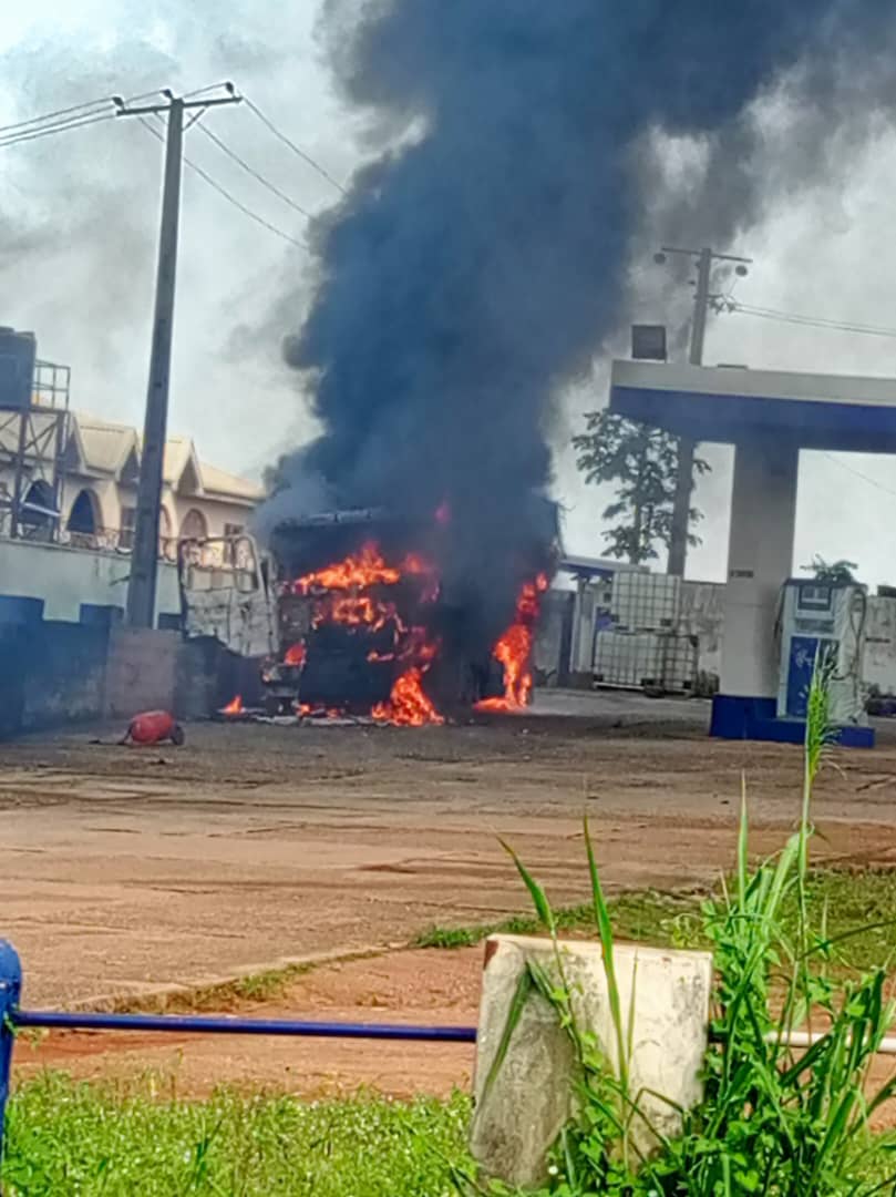 Two injured as diesel tanker reportedly catches fire in Ogun