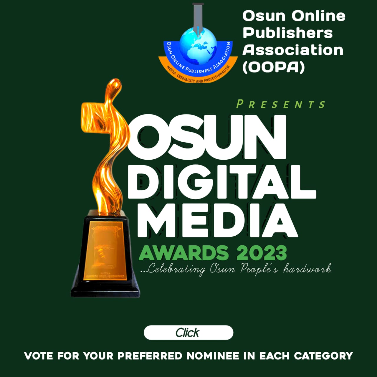 Osun Digital Media Week: Osun Online Publishers Association Announces Maiden Edition, Opens Portal For Award Voting