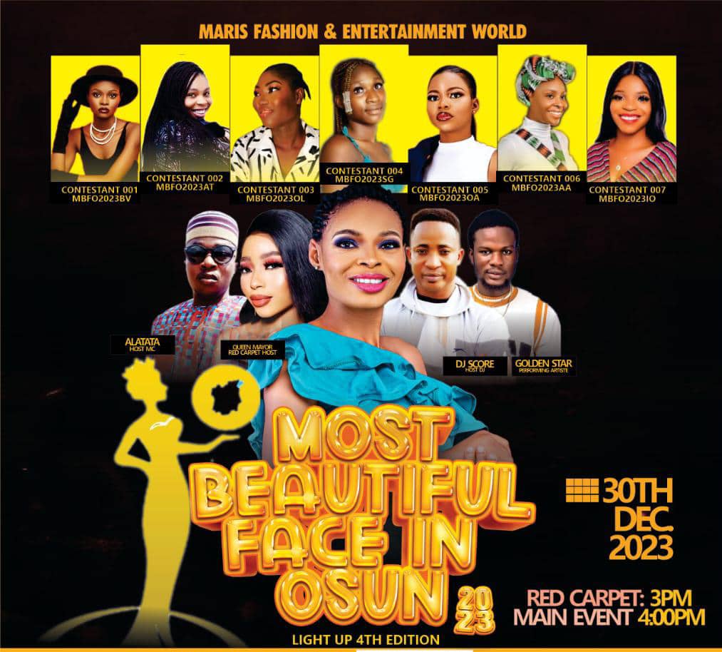 Most Beautiful Face In Osun Holds Saturday; Details