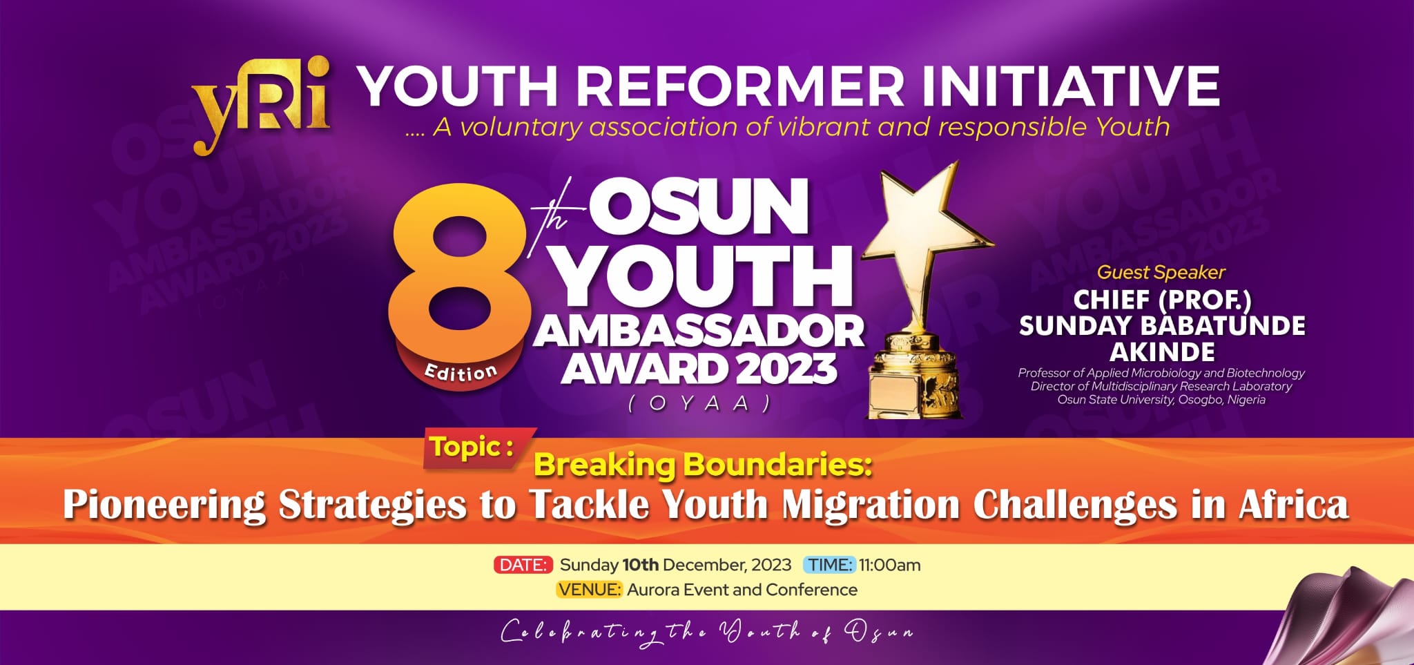 Dignitaries Converge As 8th Osun Youth Ambassador Award Illuminates Aurora Event Center