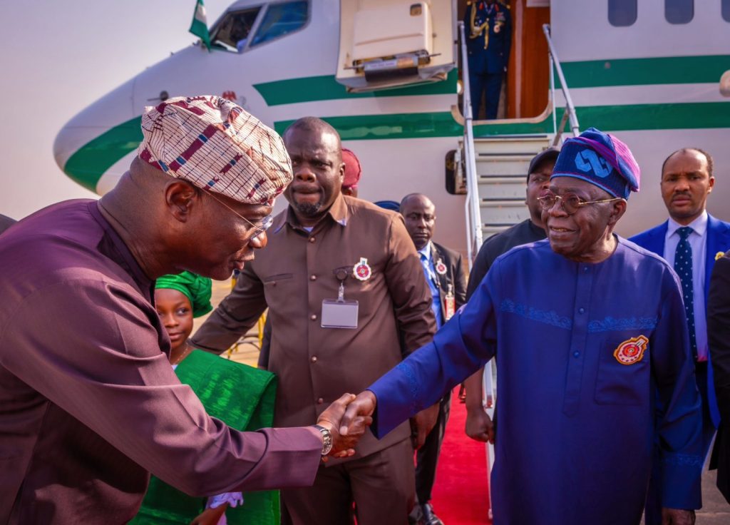 Yuletide: Pres. Tinubu arrives in Lagos