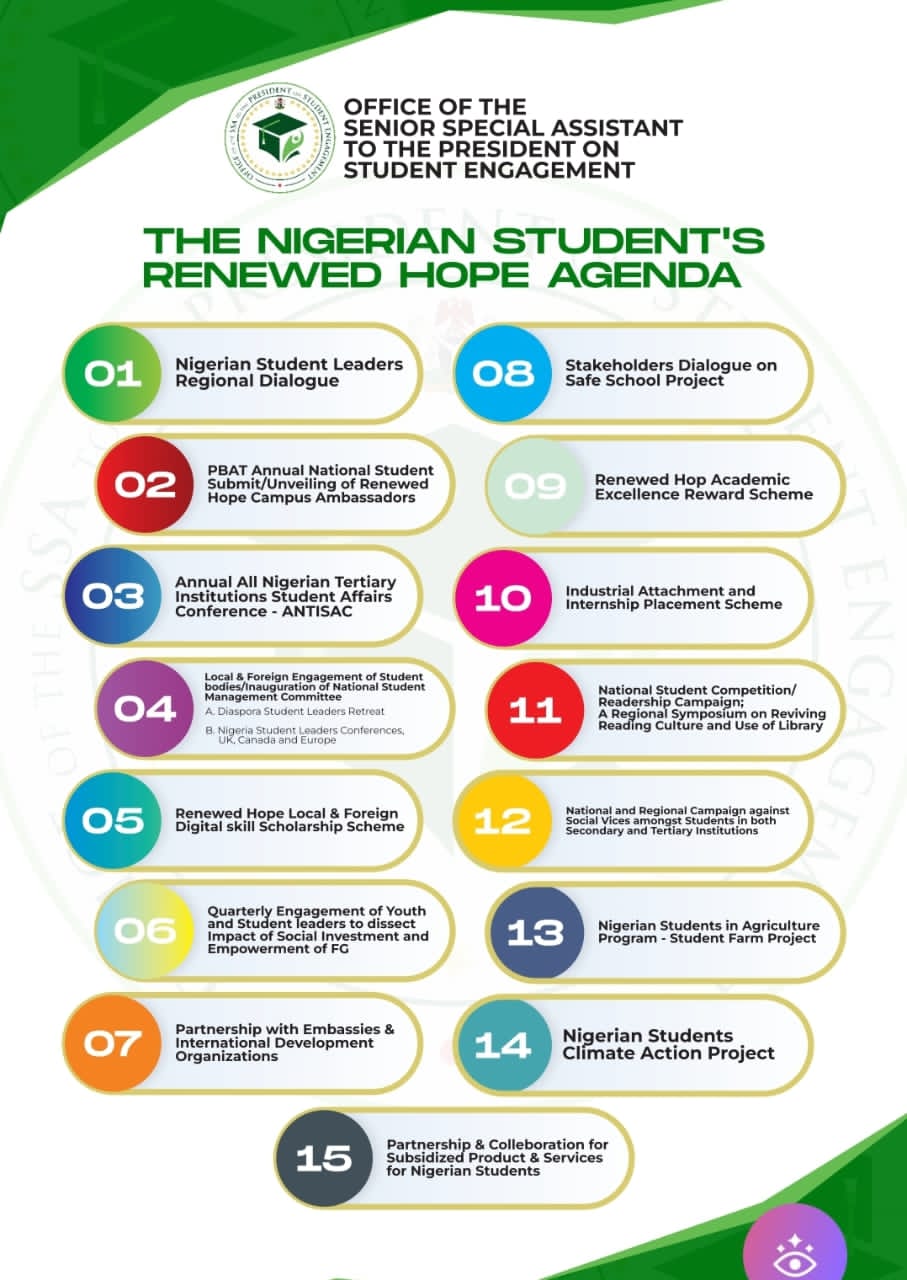 Asefon Unveils 15-points Nigerian Student’s Renewed Hope Agenda
