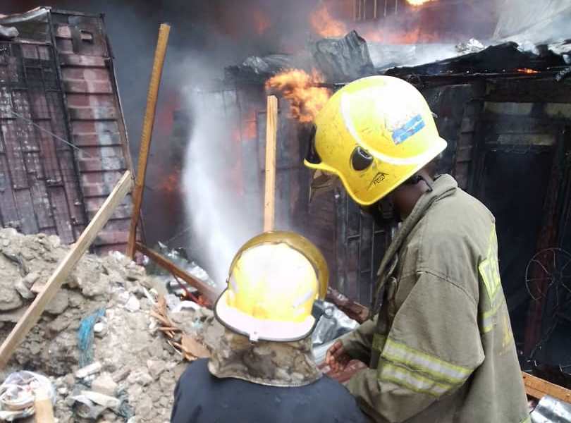 Tension as Fire razes four buildings on Lagos Island