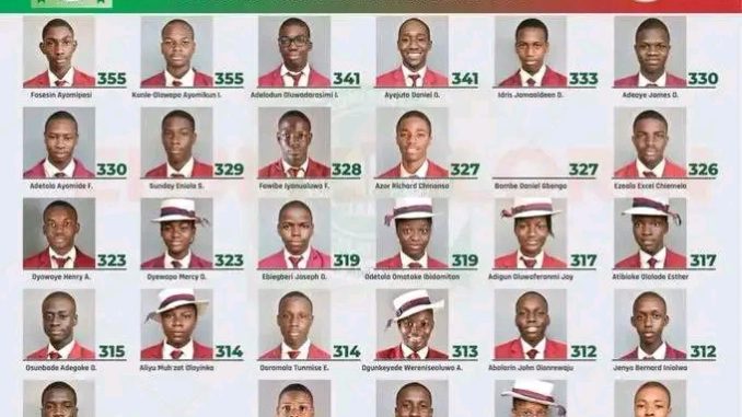 How 30 Students Of Ilorin-based School Scored Above 300 In 2024 UTME