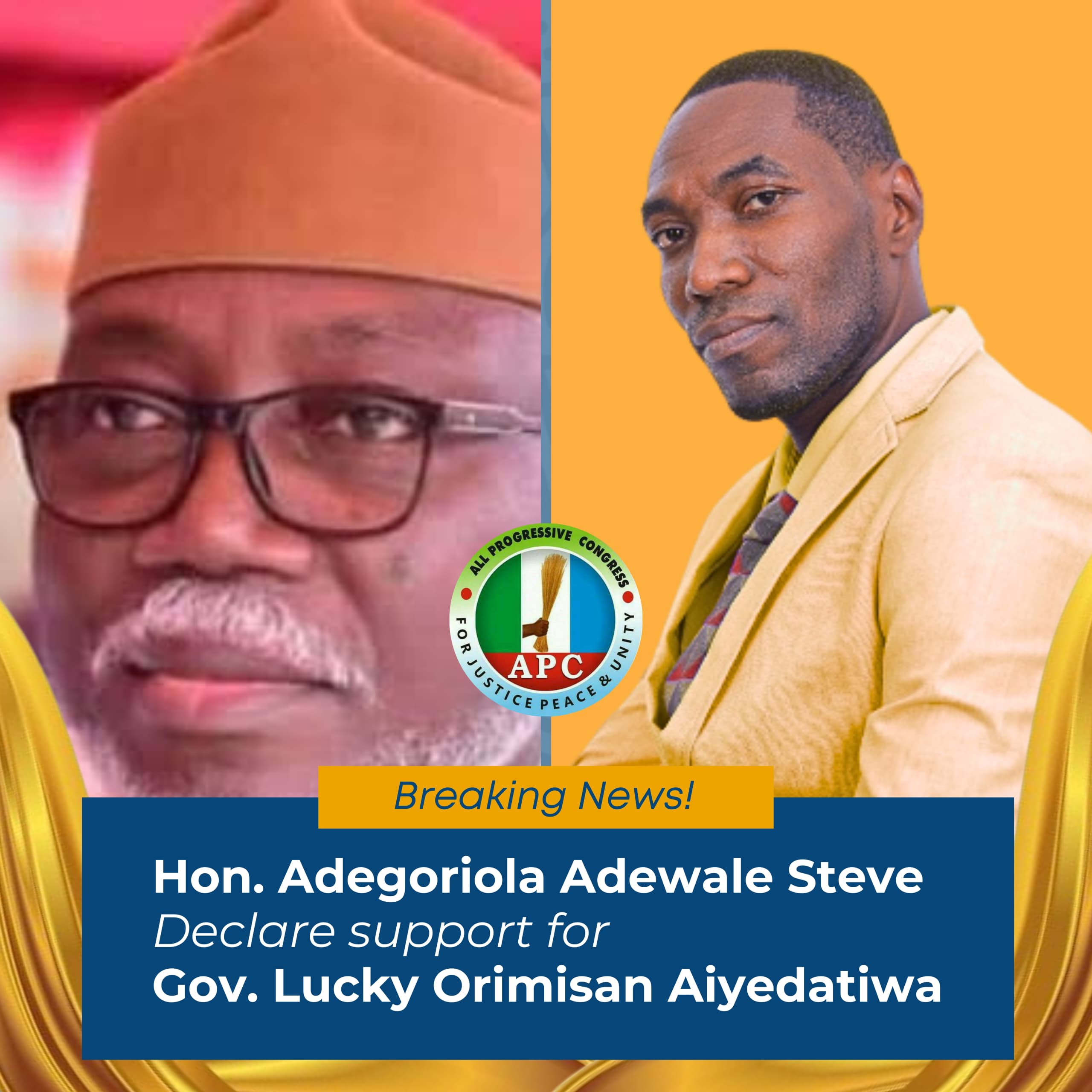 Ondo Governorship: Adegoriola Adewale Declares support for APC, Aiyedatiwa