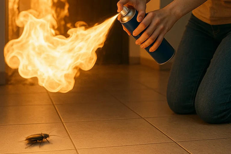 Woman trying to kill cockroach set house ablaze killing neighbour
