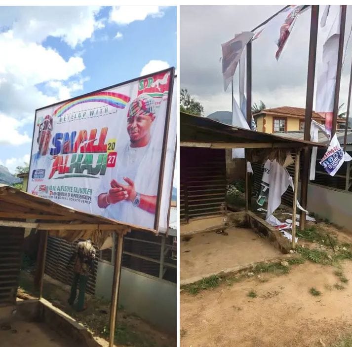 Tension in Idanre as APC Candidate Allegedly Tears Down Tinubu Banners Ahead of 2027
