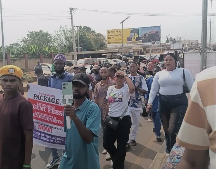 Youths Protest Soaring Rent, Demand Regulation of Ondo state Landlords and Agents